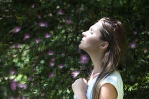 woman three-part breathing - monatomic orme