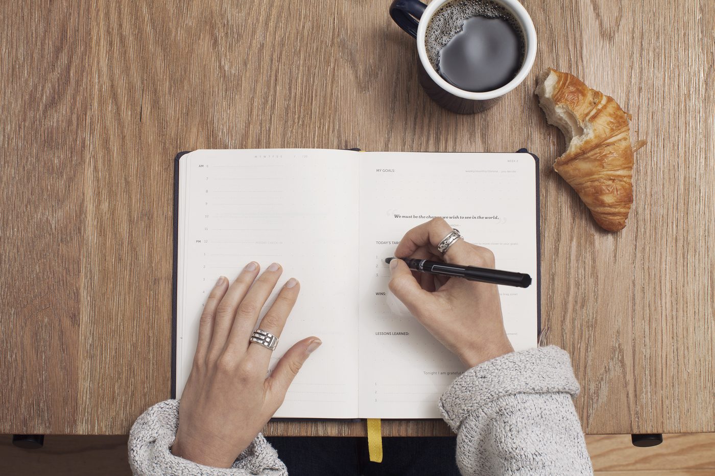Writing in a journal
