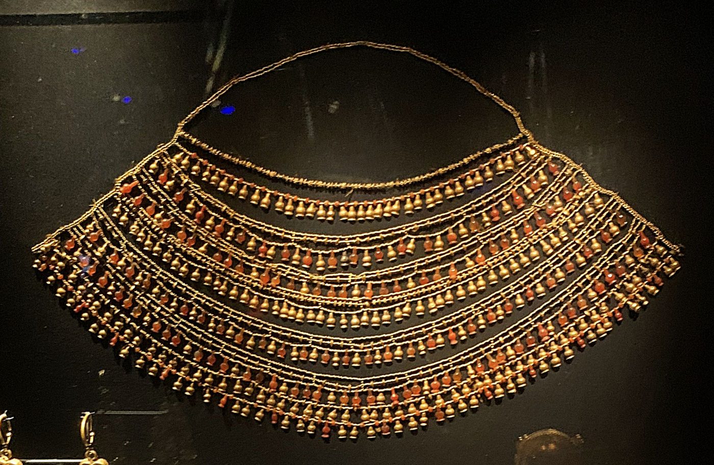 Broad collar of gold and carnelian, ancient Egypt